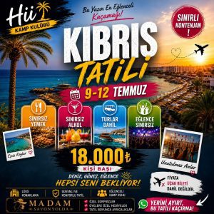 Hii Kamp Kulübü ile Kıbrıs Tatili | 9-12 Temmuz